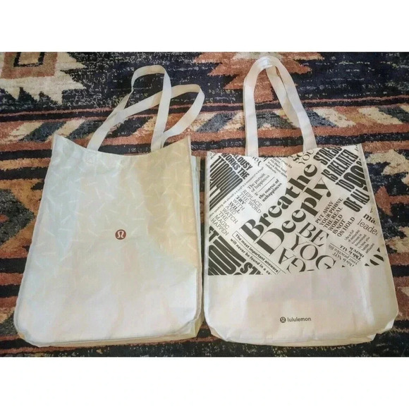 lululemon athletica Other - Lululemon Reusable Shopping Tote 2 Bag Lot Large Totes